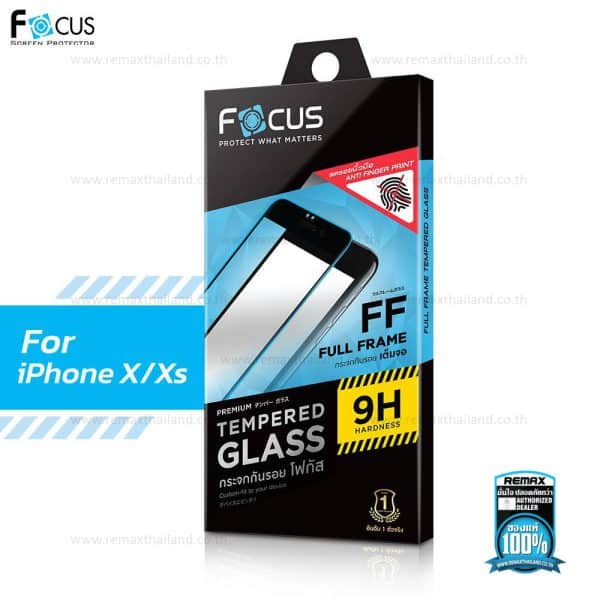 ฟิล์มกระจกนิรภัย (Tempered Glass) สำหรับ iPhone 7 Plus/8 Plus แบบใส เต็มจอ Focus TG FF