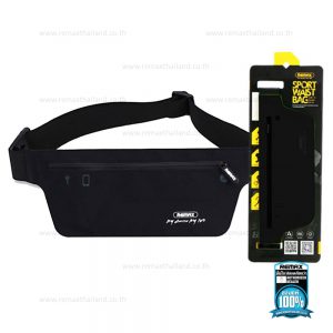 กระเป๋าคาดเอวสำหรับนักวิ่งหรือออกกำลังกาย ผลิตจากวัสดุคุณภาพสูง กันเหงื่อและละอองน้ได้ รองรับสมาร์ทโฟนหน้าจอ 5.5" Remax YD-03 สีดำ