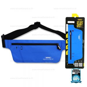 กระเป๋าคาดเอวสำหรับนักวิ่งหรือออกกำลังกาย ผลิตจากวัสดุคุณภาพสูง กันเหงื่อและละอองน้ได้ รองรับสมาร์ทโฟนหน้าจอ 5.5" Remax YD-03 สีน้ำเงิน