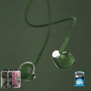 หูฟัง Small Talk รับสายได้มีไมค์ในตัว ช่วยปลายเป็นสายถักทนทาน RM-330 สีเขียว